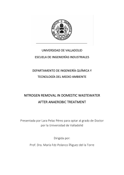 nitrogen removal in domestic wastewater after anaerobic