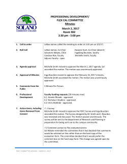 PROFESSIONAL DEVELOPMENT/ FLEX CAL COMMITTEE Minutes