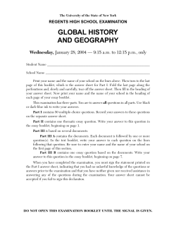 GLOBAL HISTORY AND GEOGRAPHY