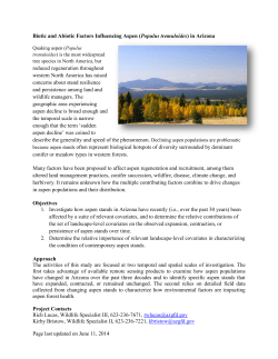 Biotic and Abiotic factors influencing Aspen in Arizona