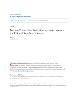 Nuclear Power Plant Policy Comparison between the U.S. and