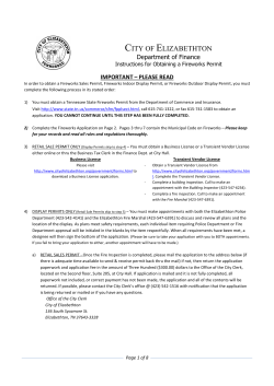outdoor fireworks display permit