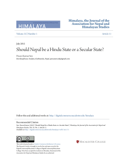 Should Nepal be a Hindu State or a Secular State?