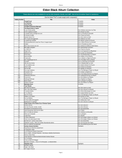 Eldon Black Album Collection