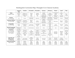 Kindergarten Curriculum Map