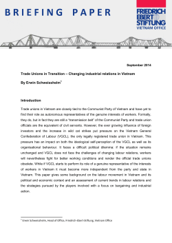 Trade Unions in Transition &ndash; Changing industrial relations in