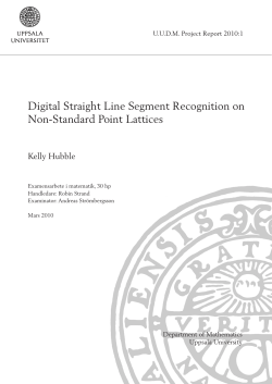 Digital Straight Line Segment Recognition on Non