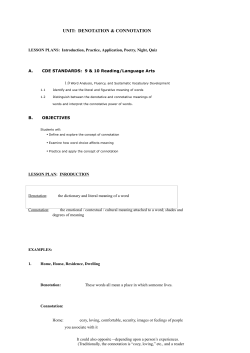 Denotation Connotation Unit.1