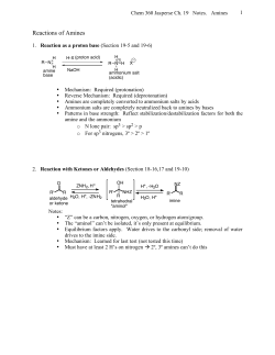 Reactions of Amines