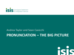 pronunciation &ndash; the big picture
