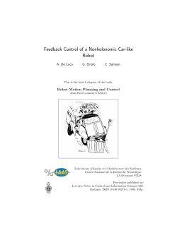 Feedback Control of a Nonholonomic Car-like Robot