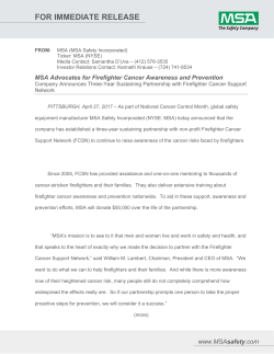MSA Advocates for Firefighter Cancer Awareness and