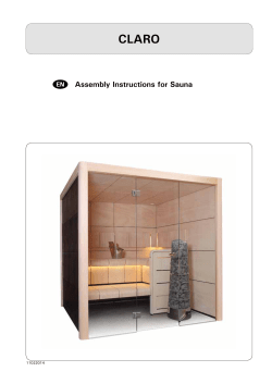 Assembly Instructions for Sauna