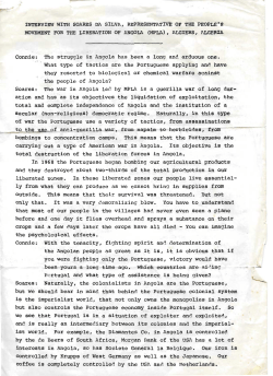 Interview with Soares da Silva, Representative