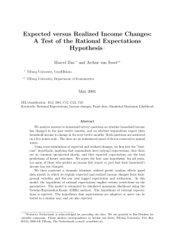 Expected versus Realized Income Changes