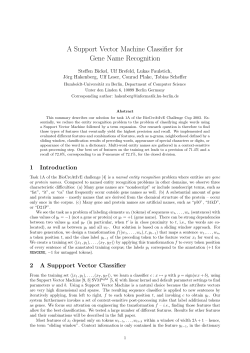 A Support Vector Machine Classifier for Gene Name