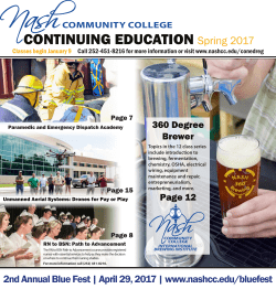 2017 Spring Continuing Education Schedule