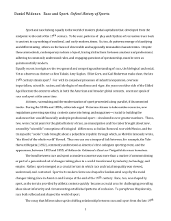 Daniel Widener. Race and Sport. Oxford History of Sports.