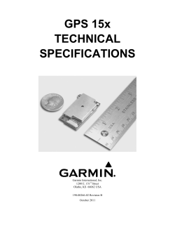 GPS 15x TECHNICAL SPECIFICATIONS