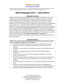 UNIT # &ndash; Unit 7 - Latin America