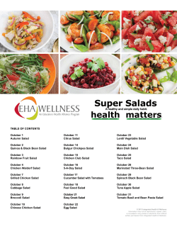 Super Salads - EHA Wellness