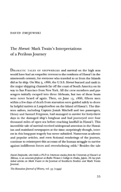 The Hornet: Mark Twain`s Interpretations of a Perilous Journey