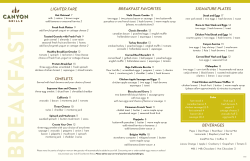 breakfast favorites signature plates beverages lighter fare omelets