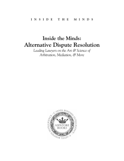 Alternative Dispute Resolution - Daniel Ben
