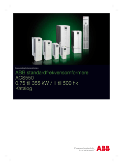 ABB standardfrekvensomformere ACS550 0,75 til 355 kW / 1 til 500
