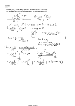 Find the magnitude and direction of the magnetic field due to a