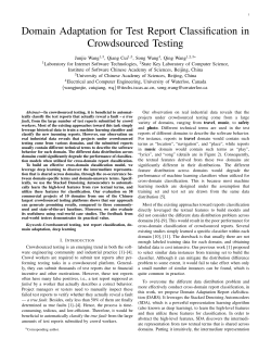 Domain Adaptation for Test Report Classification in Crowdsourced