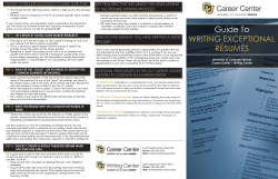 Guide To WRITING EXCEPTIONAL R&Eacute;SUM&Eacute;S