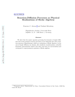 Reaction-Diffusion Processes as Physical Realizations of Hecke