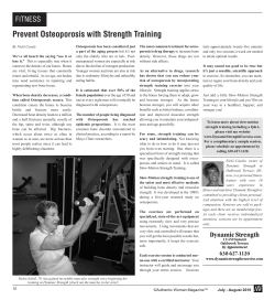 Prevent Osteoporosis with Strength Training