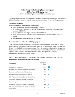 Methodology for Estimating Economic Impacts Of