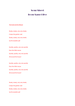 Song Sheet from Sam Olive