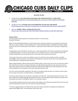 Cubs Daily Clips - Texas Rangers