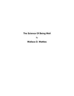 The Science of Being Well