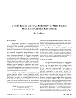 Cite It Right: Critical Assessment of Open Source Web