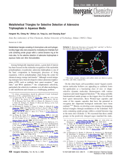 Metallohelical Triangles for Selective Detection of Adenosine