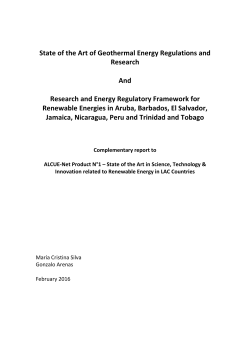 State of the Art of Geothermal Energy Regulations and Research