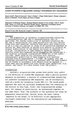 Synthesis and properties of oligonucleotides containing 2