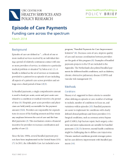 Episode of Care Payments - Healthcarefunding.ca.