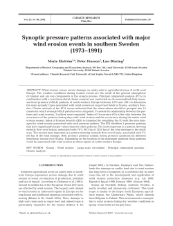 Synoptic pressure patterns associated with major wind erosion