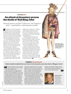 An Attack of Dysentary Proves the Death of King John