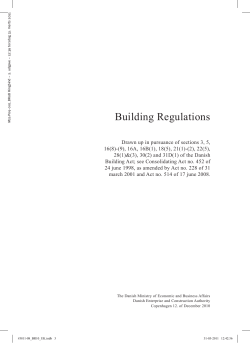 Building Regulations - Bygningsreglementet