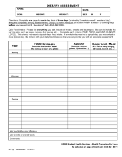 dietary assessment