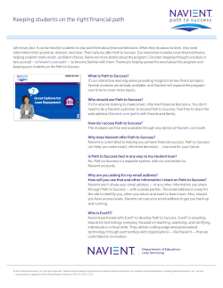 Keeping Students on the Right Financial Path