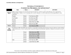 Conference Committees - Joint Conference of Restoration Branches