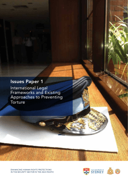 Issues Paper 1 - The University of Sydney